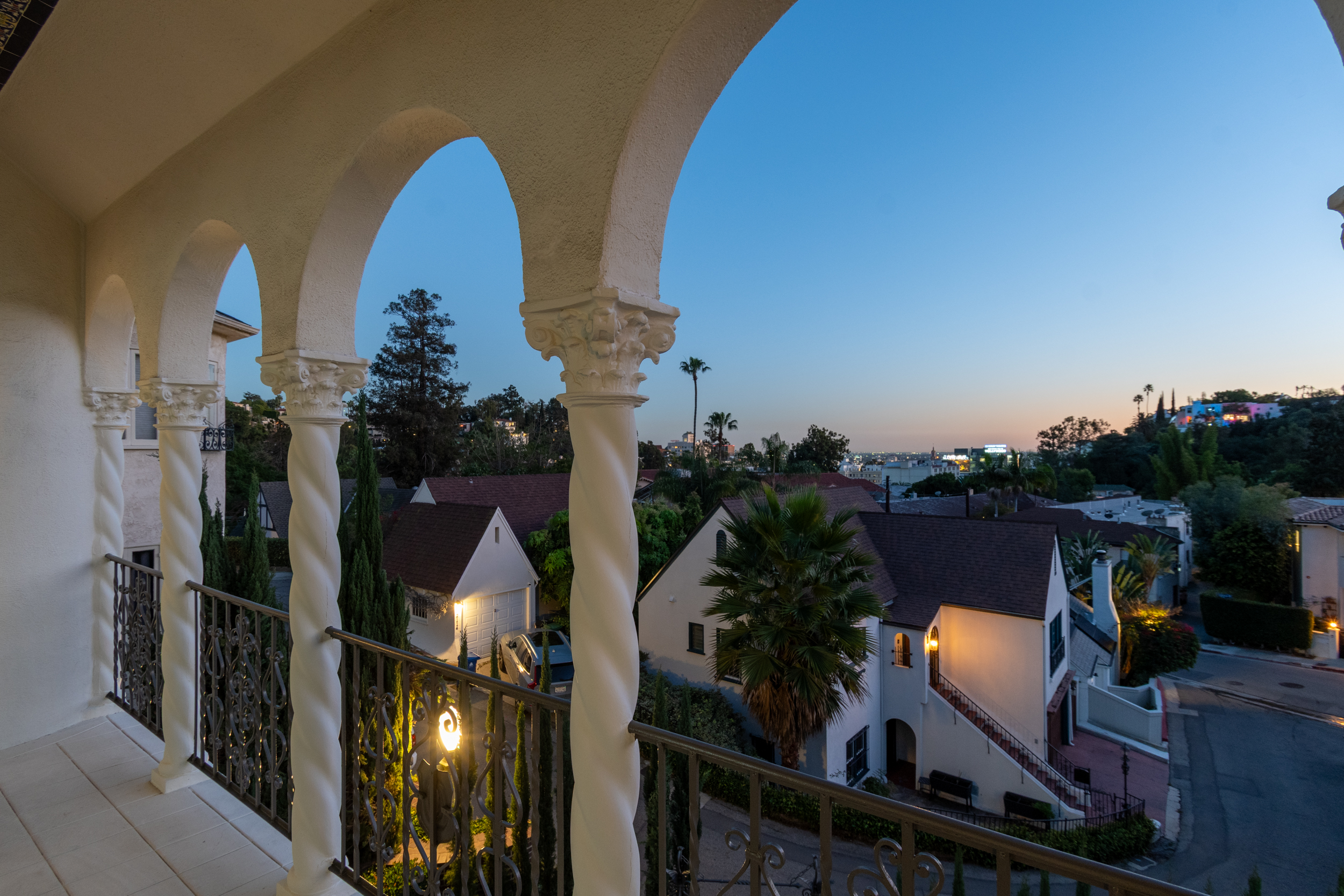City lights balcony los angeles